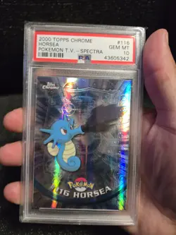 PSA 10 2000 Pokemon Game Topps Chrome Horsea Spectra TV Rare Base Series 2 GEM - Image 3