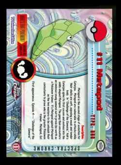 SPECTRA Metapod #11 Topps Chrome 2000 Series 1 T.V Holo Pokemon Card TCG - Image 2