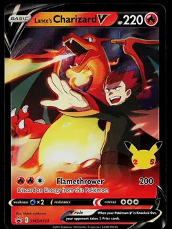 Pokemon Card - Lance's Charizard V Sword & Shield Promo SWSH133 Holo - Image 1