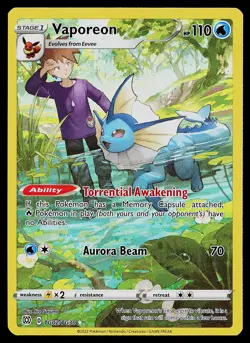 Pokemon Card - Vaporeon Brilliant Stars TG02/TG30 Ultra Rare - Image 1