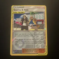POKEMON GUZMA & HALA 193/236 UNCOMMON COSMIC ECLIPSE NM CARD - Image 1