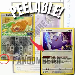 Ditto Bidoof REVERSE HOLO PEEL card 059/078 Sword & Shield Pokemon Go 2022 TCG - Image 1
