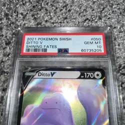 POKEMON CARD DITTO V 050 SHINING FATES #050 GRADED PSA 10 GEM MINT #50 50 - Image 3
