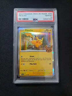 Pokemon TCG Trick Or Trade Pikachu Stamped Holo Card 062/193 Gem MT PSA 10 - Image 1