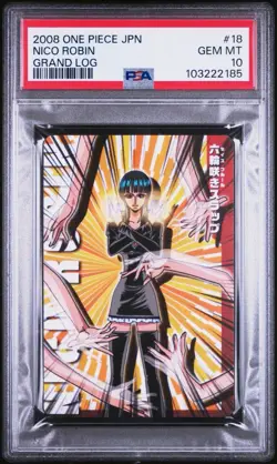 PSA 10 ONE PIECE NICO ROBIN GRAND LOG #18 VINTAGE JAPANESE TCG CCG CARDDASS CARD - Image 1