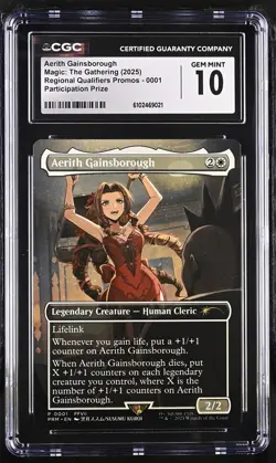 MTG PROMO AERITH GAINSBOROUGH GRADE 10 GEM MINT "CHAIRITH" FINAL FANTASY NONFOIL - Image 1