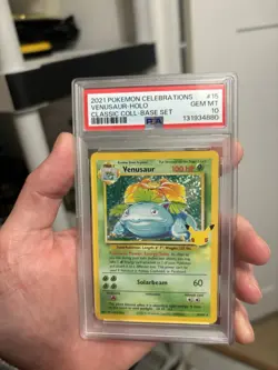 PSA 10 GEM MINT Venusaur 15/102 CLASSIC HOLO Celebrations Pokemon Card 070 - Image 1