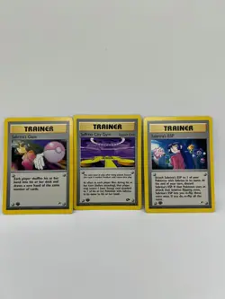 Pokemon Lot of (3) 1st Edition Sabrina's Gaze, ESP, Saffron City Gym LP Vintage - Image 1