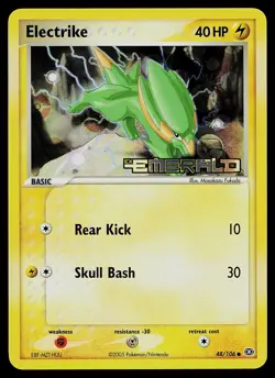 Pokemon Card - Electrike Emerald Stamped 48/106 Reverse Holo - Image 1