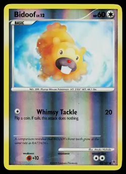 Pokemon Card - Bidoof Supreme Victors 91/147 Common Reverse Holo - Image 1