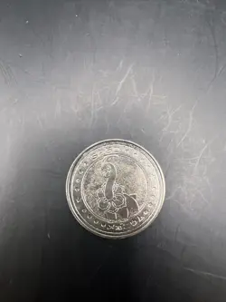 MEGANIUM Pokemon Battle Coin Silver Japanese Very Rare Nintendo Japan - Image 1