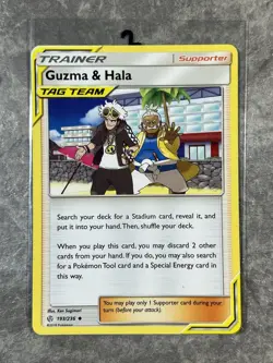 Guzma & Hala 193/236 Pokemon TCG Sun Moon Sm-Cosmic Eclipse Regular Near Mint 2 - Image 1