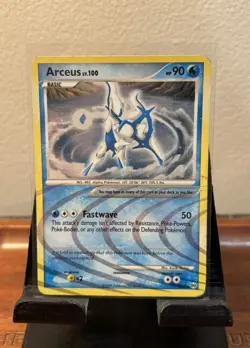 Pokemon TCG Arceus AR4 2009 Platinum Arceus SWIRL Holo Rare Card - MP - Image 1
