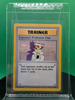 Impostor Professor Oak 73/102 Shadowless Base Set Rare 1999 English Pokemon WoTC - Image 4