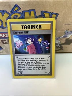 2000 Pokemon Gym Heroes 1st Edition Sabrina's ESP 117/132 NM Or Mint - Image 1