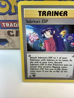 2000 Pokemon Gym Heroes 1st Edition Sabrina's ESP 117/132 NM Or Mint - Image 3