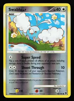 Swablu 86/106 Reverse Holo Great Encounters Pokemon Card - Image 1