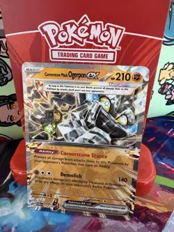 Pokemon Cornerstone Mask Ogerpon EX 112/167 Twilight Masquerade Holo NM - Image 2