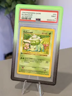 Pokemon Bulbasaur #44 Base Set 1st Edition Shadowless PSA 9 Mint - Image 1