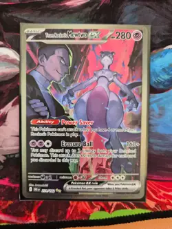 Pokemon TCG - Team Rocket's Mewtwo ex 231/182 Destined Rivals - Image 1