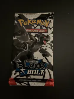 Heavy 22.61g Pokemon TCG SV 10.5 Black Bolt Booster Pack Sealed! - Image 2