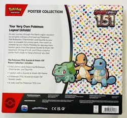 Pokemon TCG Scarlet & Violet 151 Poster Collection Box 3 Packs New Sealed 820650853166 - Image 2