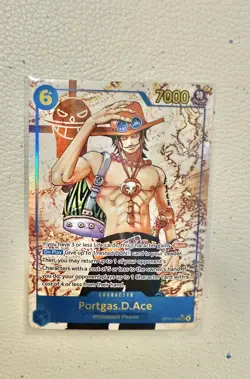 One Piece Carrying on His Will Portgas D Ace Alt Art OP13-119 SEC - Image 3