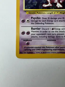 Pokemon TCG Mewtwo Base Set 10/102 Holo 1999 WOTC Unlimited Rare - Image 3