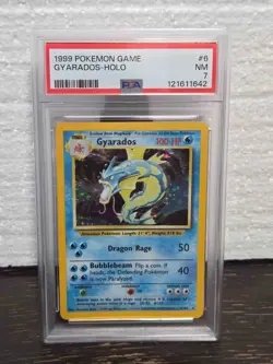 1999 POKEMON GAME 6 GYARADOS-HOLO - PSA 7 - Image 1