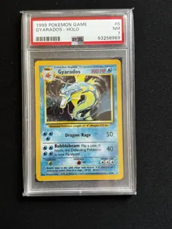 1999 Pokemon Game 6 Gyarados-Holo PSA NEAR MINT 7 - Image 1