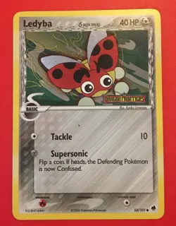 Ledyba 53/101 Reverse Holo EX Dragon Frontiers Set Pokemon Card Excellent LP - Image 1