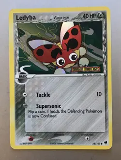 Pokemon TCG Ledyba 53/101 Reverse Holo EX Dragon Frontiers Set - Image 1