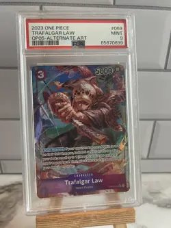 2023 TRAFALGAR LAW OP05-069 SR ONE PIECE AWAKENING OF THE NEW ERA ALT ART PSA 9 - Image 1