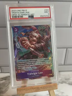 2023 TRAFALGAR LAW OP05-069 SR ONE PIECE AWAKENING OF THE NEW ERA ALT ART PSA 9 - Image 1