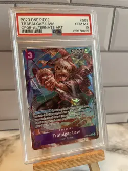 2023 TRAFALGAR LAW OP05-069 SR ONE PIECE AWAKENING OF THE NEW ERA ALT ART PSA 10 - Image 1