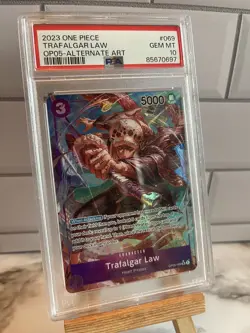 2023 TRAFALGAR LAW OP05-069 SR ONE PIECE AWAKENING OF THE NEW ERA ALT ART PSA 10 - Image 1