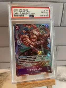 2023 TRAFALGAR LAW OP05-069 SR ONE PIECE AWAKENING OF THE NEW ERA ALT ART PSA 10 - Image 1