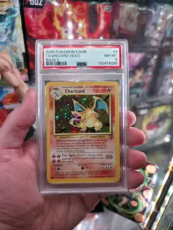 2000 POKEMON BASE SET 2 #4 CHARIZARD-HOLO PSA 8 - Image 1