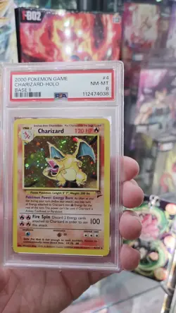 2000 POKEMON BASE SET 2 #4 CHARIZARD-HOLO PSA 8 - Image 2