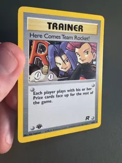 Here Comes Team Rocket! 1st Edition 15/82 Team Rocket Holo NM - Image 1