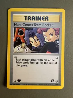 Here Comes Team Rocket! 1st Edition 15/82 Team Rocket Holo NM - Image 3