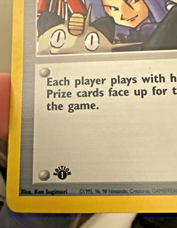 Here Comes Team Rocket Pokemon 1st Edition 15/82 Team Rocket Holo - Image 4