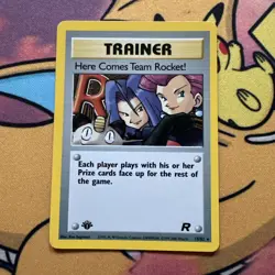 Pokemon Team Rocket 1st Edition Holo Here Comes Team Rocket! 15/82 Near Mint NM - Image 1
