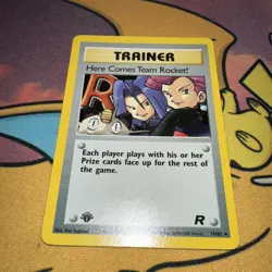 Pokemon Team Rocket 1st Edition Holo Here Comes Team Rocket! 15/82 Near Mint NM - Image 3