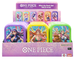 1 Box of One Piece Card Game Mini-tin Pack Set Vol.2 Asian Limited 12 Mini Tins - Image 1