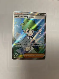 Pokemon Wally's Compassion 176/132 Me01: Mega Evolution Ultra Rare Holo TCG NM- - Image 1