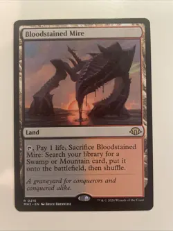 Bloodstained Mire Land Modern Horizons 3 Regular Rare Card, MTG NM - Image 1
