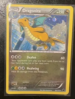 Lot of 2 Rare Holo Plasma Freeze Pokemon Cards Dragonite and Glaceon EX - Image 2