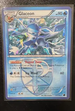 Lot of 2 Rare Holo Plasma Freeze Pokemon Cards Dragonite and Glaceon EX - Image 3