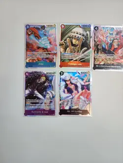 One Piece The Azure Seas Seven 6x Character Cards Holos, Freshly Pulled - Image 1